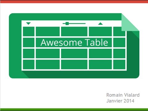 , title : 'HANGOUT #12 : Présentation du Google Apps Script AWESOME TABLE par le Top Contributor Romain Vialar'