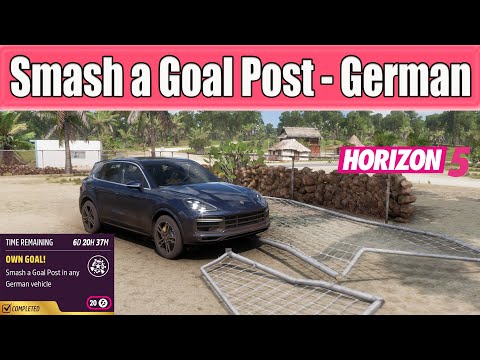 Forza Horizon 5 Smash a Goal Post in any German vehicle - Daily Challenges