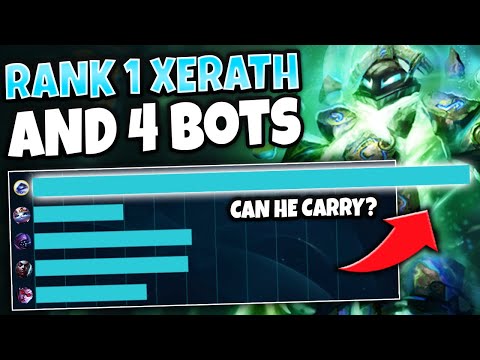 #1 XERATH WORLD HARDEST CHALLENGE YET (CARRYING 4 BOTS) - League of Legends