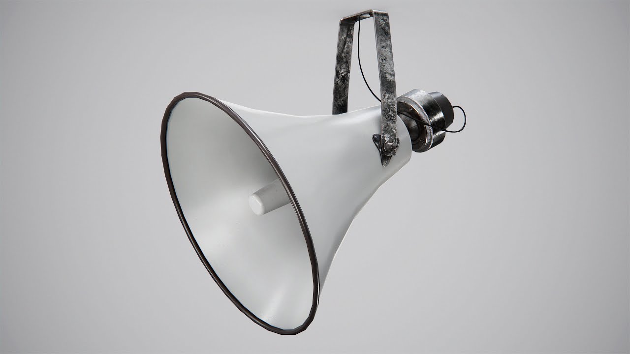 Military Horn Speaker Siren 3D Model