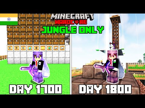 I Survived 1800 Days in Jungle Only World in Minecraft Hardcore(hindi)