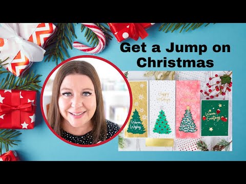 Get a Jump on Christmas Cards with NEW Spellbinders Slimline Embossing Folders