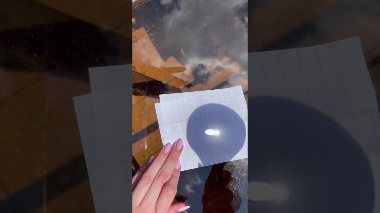 Making fire with a magnifying glass - physics  experiment