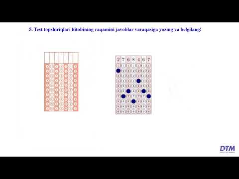 Javoblar varaqasi bo‘yicha qo‘llanma