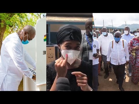 Nana Akufo-Addo, John Mahama, Otumfour Osei Tutu II, Lady Julia And More Casting Their Votes