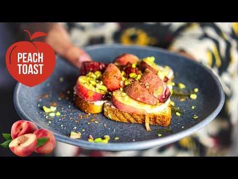How to Make Peach Toast | Ultimate Fruit Toast | 5 Minute Breakfast Toast | Honey Peach Toast Recipe