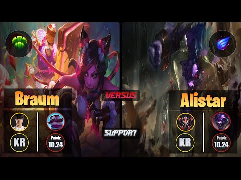 Haru BRAUM (Support) [Guardian] VS ALISTAR - Grandmaster KR Patch 10.24