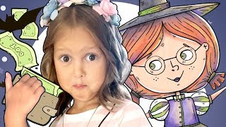 ПРОПАЛ КОШЕЛЕК! Амелька Растеряша потеряла кошелек Папы! Детский кошелек и Нарисованные деньги!