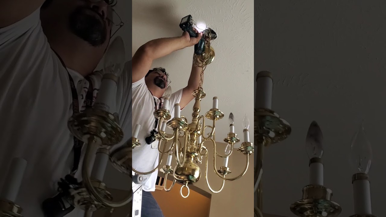 Como cambiar un candelabro, pasa a paso. How to change a chandelier, step by step.