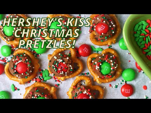 4-Ingredient Hershey's Kiss CHRISTMAS PRETZELS! Simple Holiday Treat!
