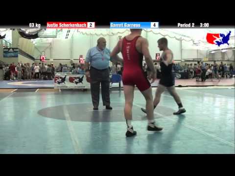 Justin Scherkenbach vs. Garret Garness at 2013 ASICS University Nationals - FS