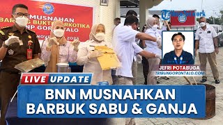 Tegas! BNN Provinsi Gorontalo Musnahkan Barang Bukti Sabu dan Ganja Hasil Sitaan