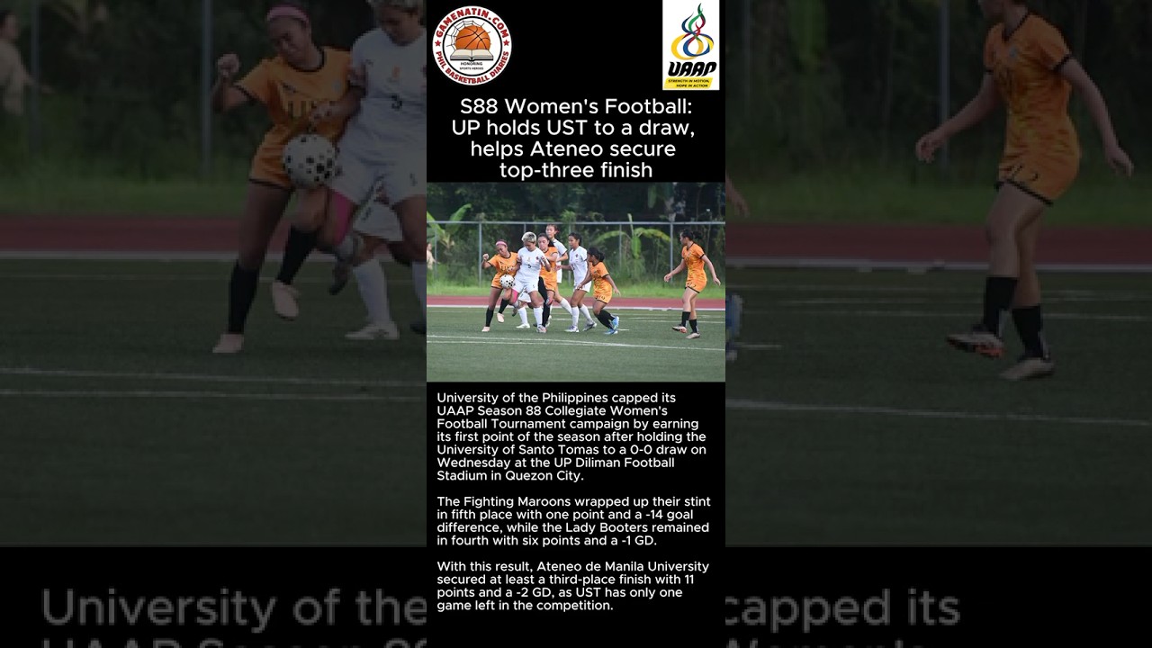 UAAP Women's Football: UP salvages point after drawing with UST