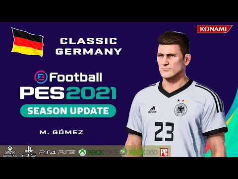M. GÓMEZ face+stats (Classic Germany) How to create in PES 2021
