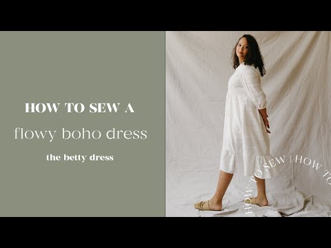 How To Sew A Boho Tiered Midi Dress | The Betty Pattern