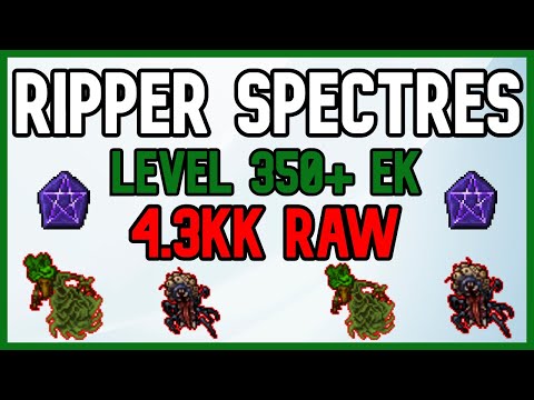 Tibia 350+ EK (4.3kk raw) Ripper Spectres (Haunted Cellar)