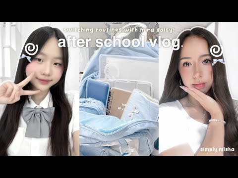 *REALISTIC* after school vlog🎐🗒️(ft. mira daisy) :switching afterschool routines w mira!@RAKUFUN_라쿠펀