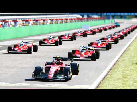 Ferrari F1 2022 F1-75 vs Ferrari F1 1979 at Monza GP