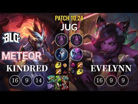 BLG Meteor Kindred vs Evelynn Jungle - KR Patch 10.24
