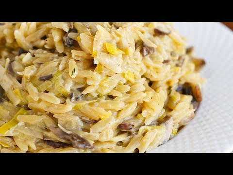 Leek and Mushroom Boursin Orzo