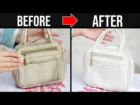 How to clean dirty leather hand bag at home/ easy trick