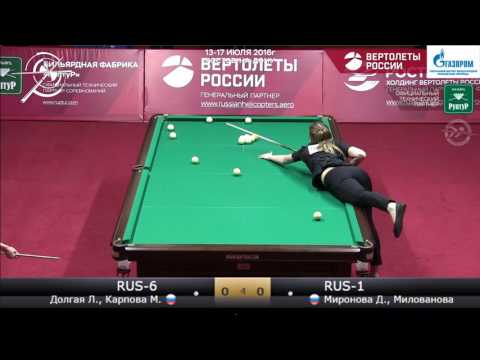 (Финал - женщины) RUS-6 (Долгая Л., Карпова М.) - RUS-1 (Миронова Д., Милованова О.) КЧМ 2016