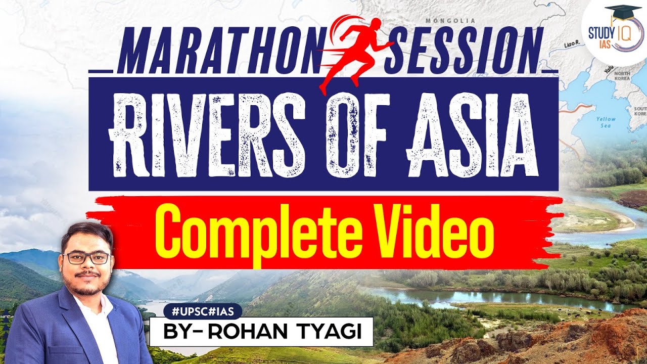 All Asian Rivers Explained through Animations | Geography through Maps | UPSC