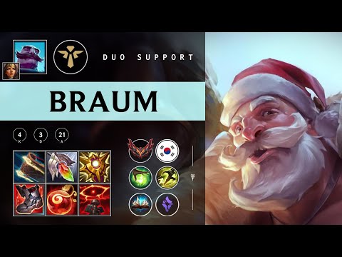 Braum Support vs Alistar - KR Grandmaster Patch 25.23