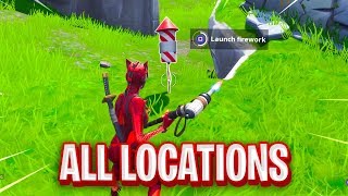 &quot;Launch Fireworks&quot; FORTNITE MAP LOCATIONS