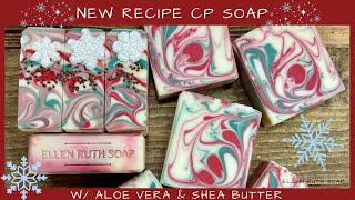 RECIPE - ❄️ SNOWBALLS ☃️ Aloe Vera CP Soap #soaprecipe #christmas #gift
