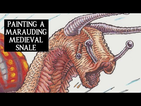 Painting a Marauding Medieval Snail