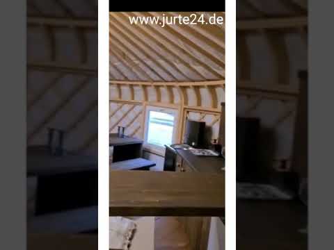 Massivholz Karkasse-Jurte 7m Durchmesser. Campingplatz