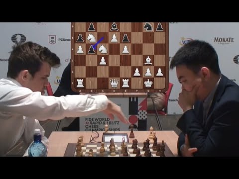 QUEEN BLUNDER! Magnus Carlsen vs Sanan Sjugirov | World Blitz Chess Championship 2021 R2