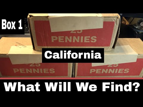 Coin Roll Hunting Pennies - California Box #1