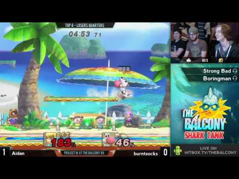 Shark Tank 3 - Top 8//Losers Quarters ft. Aidan (Zero Suit Samus) VS burntsocks (Yoshi)