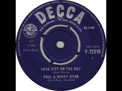 UK New Entry 1966 (28) Paul & Barry Ryan - Have Pity On The Boy