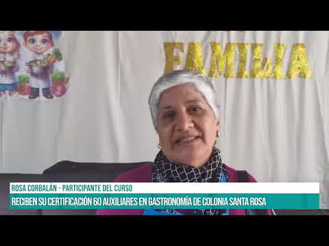 SALTA - Reciben su certificación 60 auxiliares en gastronomía de Colonia Santa Rosa #canal7salta