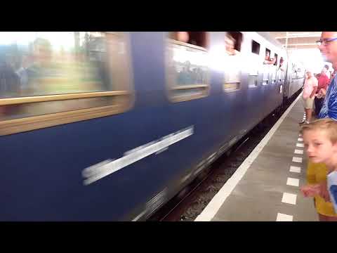 Steam train arrival Breda Central Station