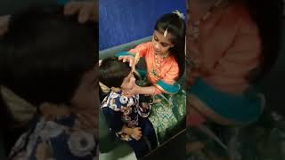 little brother and sister on Raksha Bandhan