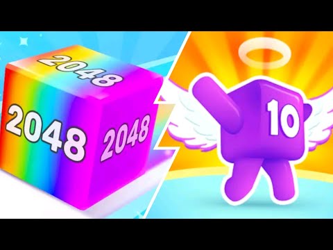 Level Up Numbers 2048 - Jelly Run 2048: New Shape - Gameplay Walkthrough Max Level