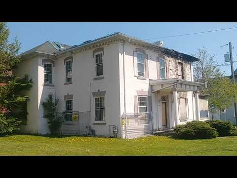 Oshawa, Ontario, Canada - ROBERT McLAUGHLIN HOUSE - Fire Damage - CARRIAGE WORKS / GM CANADA FOUNDER