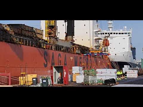 Saga Welco Vessel Alongside Port of Karlshamn
