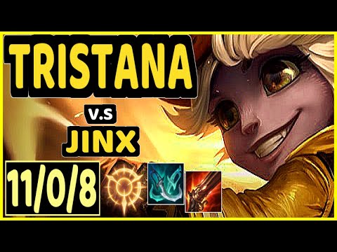 ATTILA (TRISTANA) vs JINX - 11/0/8 KDA BOTTOM ADC CHALLENGER GAMEPLAY - EUW