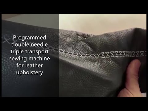 Programmed double needle triple transport sewing machine leather automotive upholstery RP-550-1780