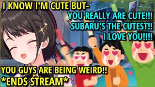 Subaru Instantly Regrets Acknowledging Her Own Cuteness After Chat Went Crazy  【Hololive / Eng Sub】