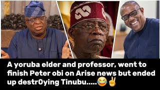 A yoruba  professor, went to finish Peter obi on Arise news  but ended