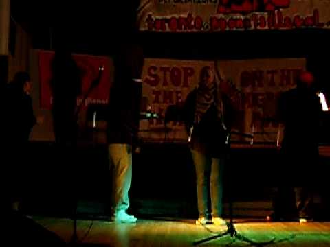 Nomanzland performs at No One is Illegal Rally, March 2010