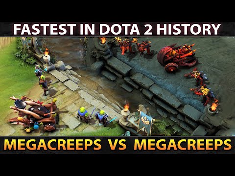FASTEST MEGA CREEPS vs MEGA CREEPS in Pro Dota 2 History