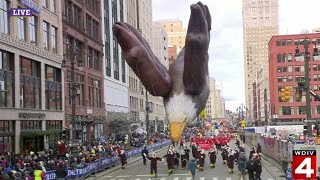 &#39;Regal Eagle&#39; balloon flies at 2019 America&#39;s Thanksgiving Parade in Detroit