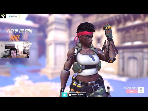 JAKE SHOWING HIS AGRESSIVE SOJOURN! POTG [ OVERWATCH 2 TOP 500 ]